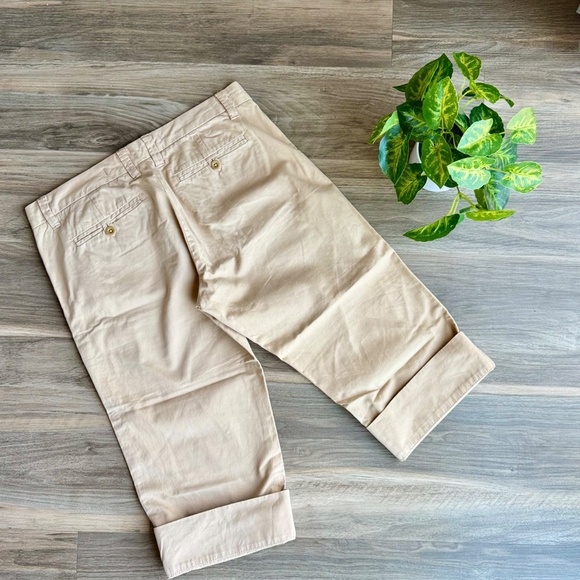 Vintage GAP Khaki 100 % Cotton Roll Cuff Capri Pants - Size 6 - Picture 10 of 11